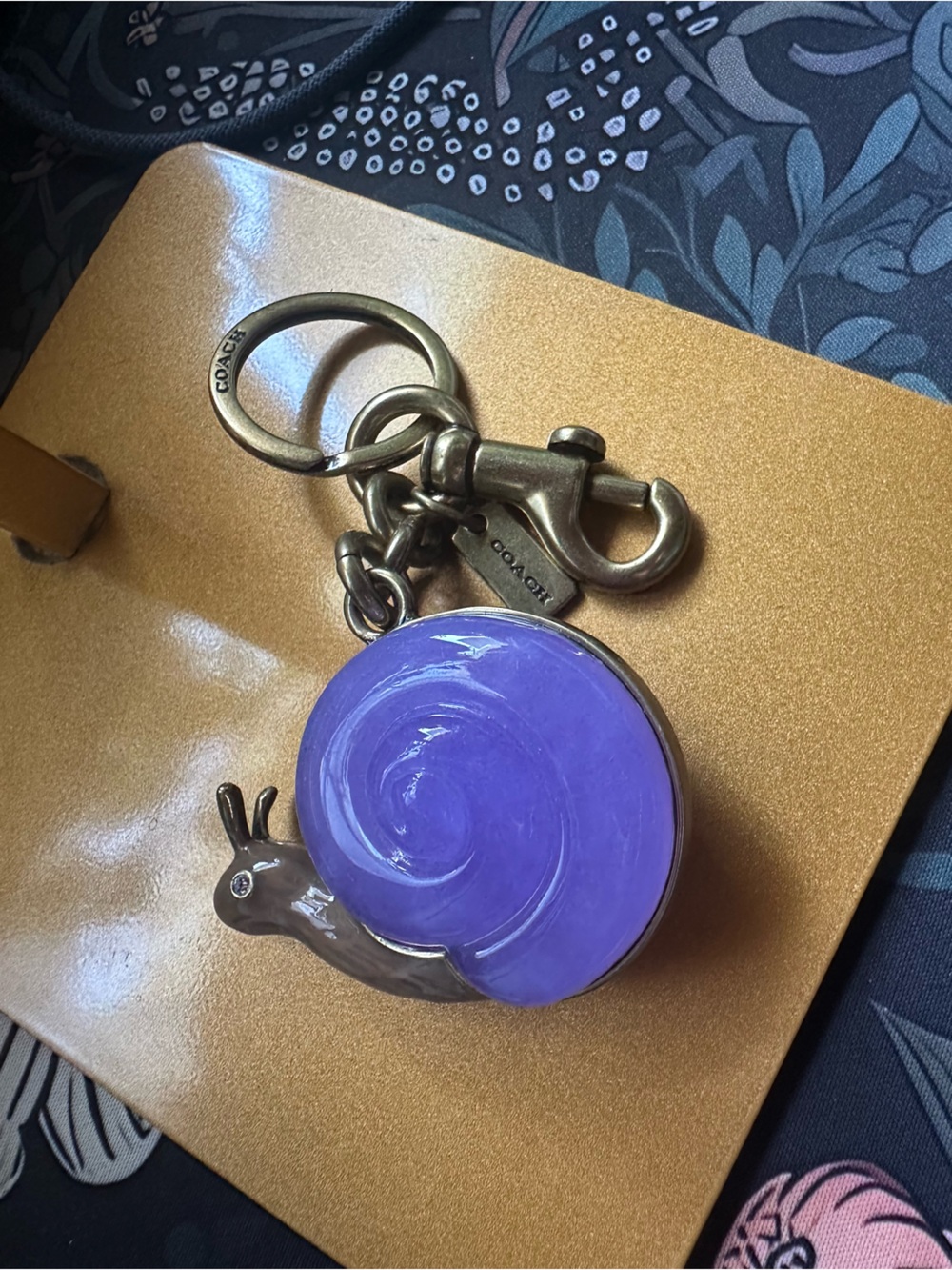 Coach Purple Snail Enamel Key Charm